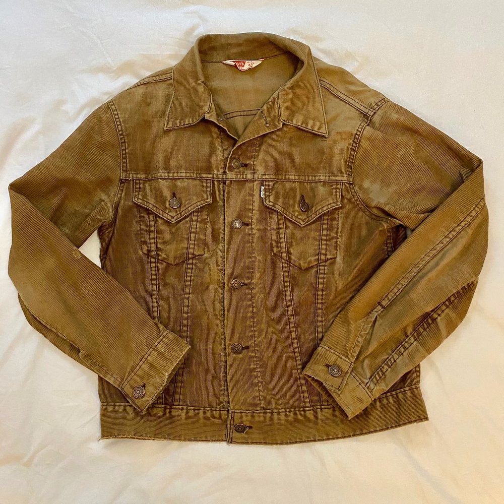 Vintage Levis Big E Corduroy Trucker Jacket Size 40 RARE